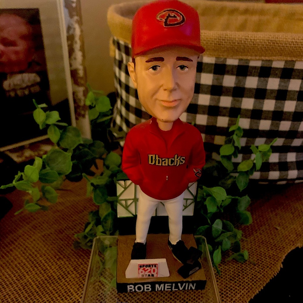 Bob Melvin wooden bobble head souvenir from Arizona Diamondbacks 2008